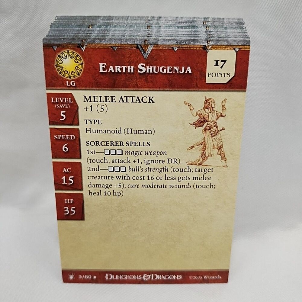 Lot Of (36) Dungeons And Dragons Underdark Miniatures Game Stat Cards